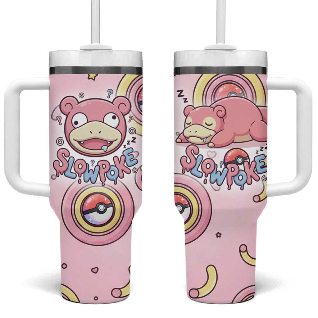 Slowpoke Tumbler With Handle Sleepy Bubblegum Daydream Art