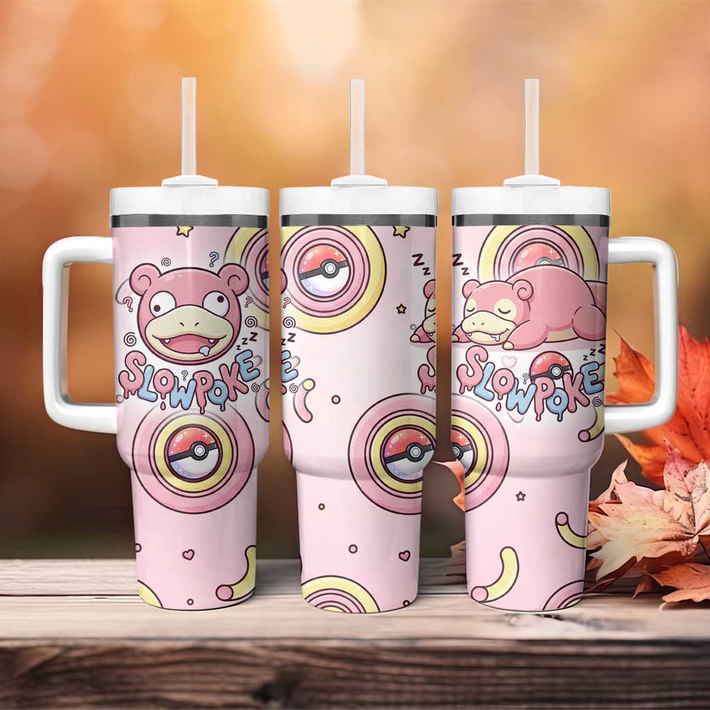 Slowpoke Tumbler With Handle Sleepy Bubblegum Daydream Art