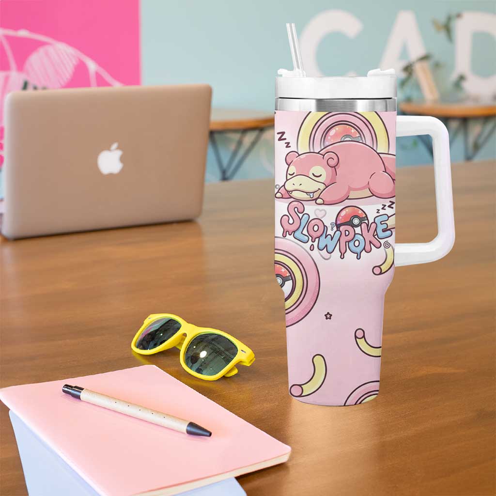 Slowpoke Tumbler With Handle Sleepy Bubblegum Daydream Art