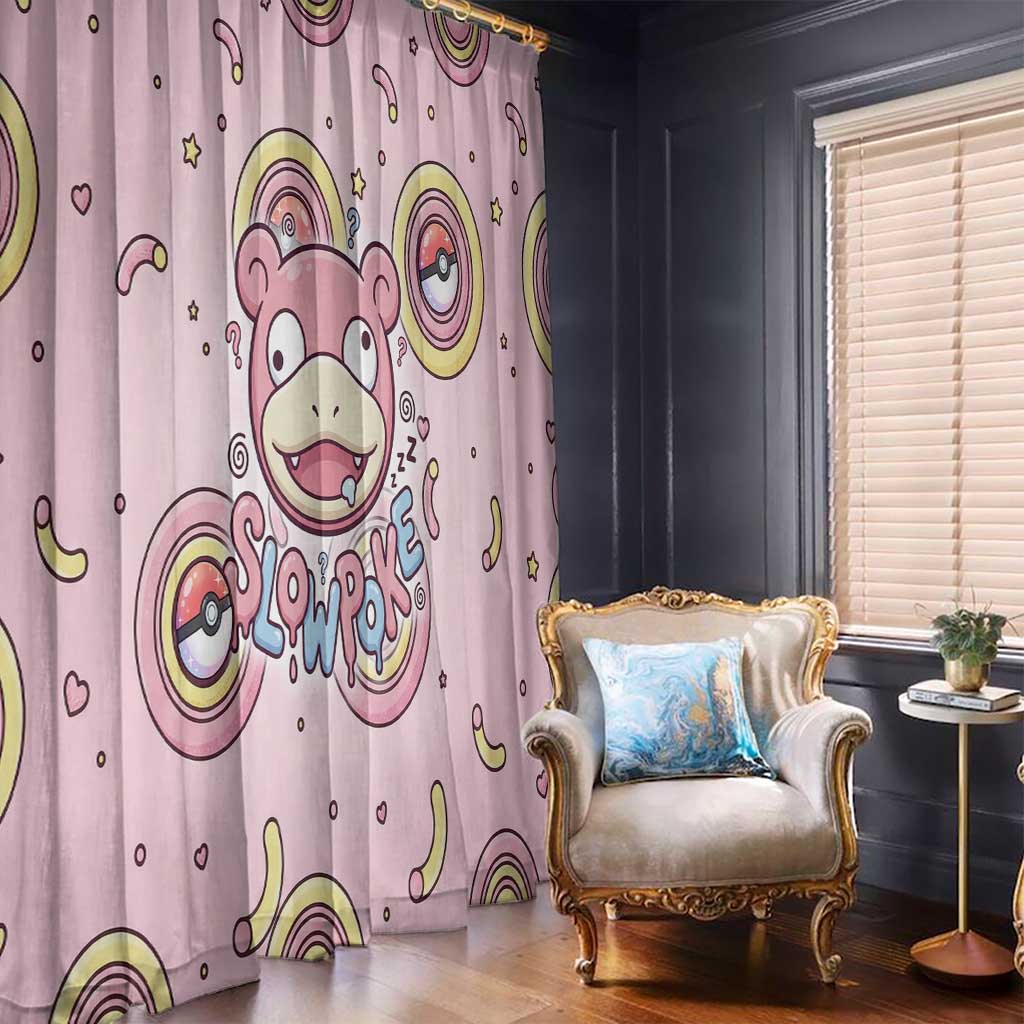 Slowpoke Window Curtain Sleepy Bubblegum Daydream Art