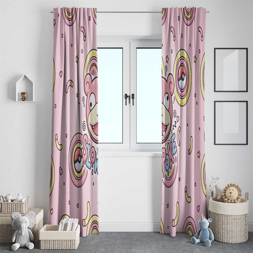 Slowpoke Window Curtain Sleepy Bubblegum Daydream Art