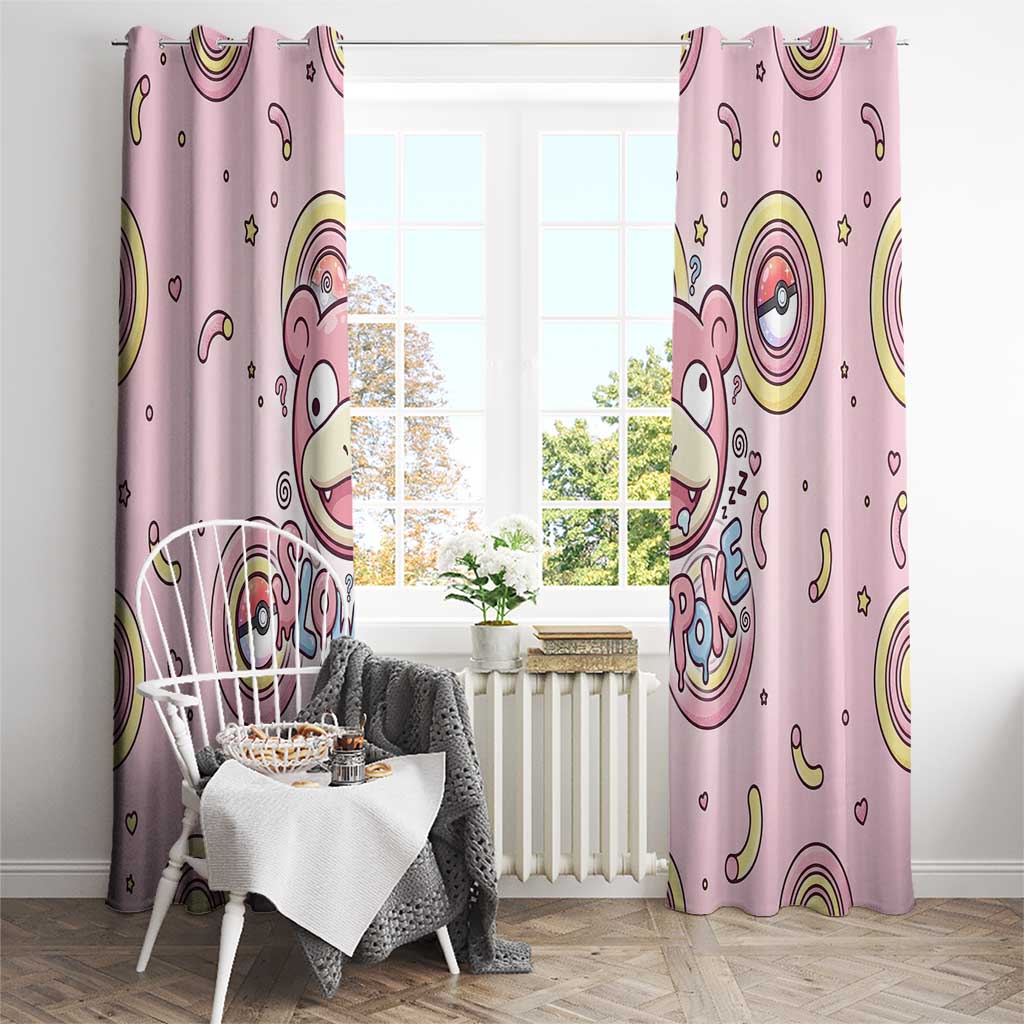 Slowpoke Window Curtain Sleepy Bubblegum Daydream Art