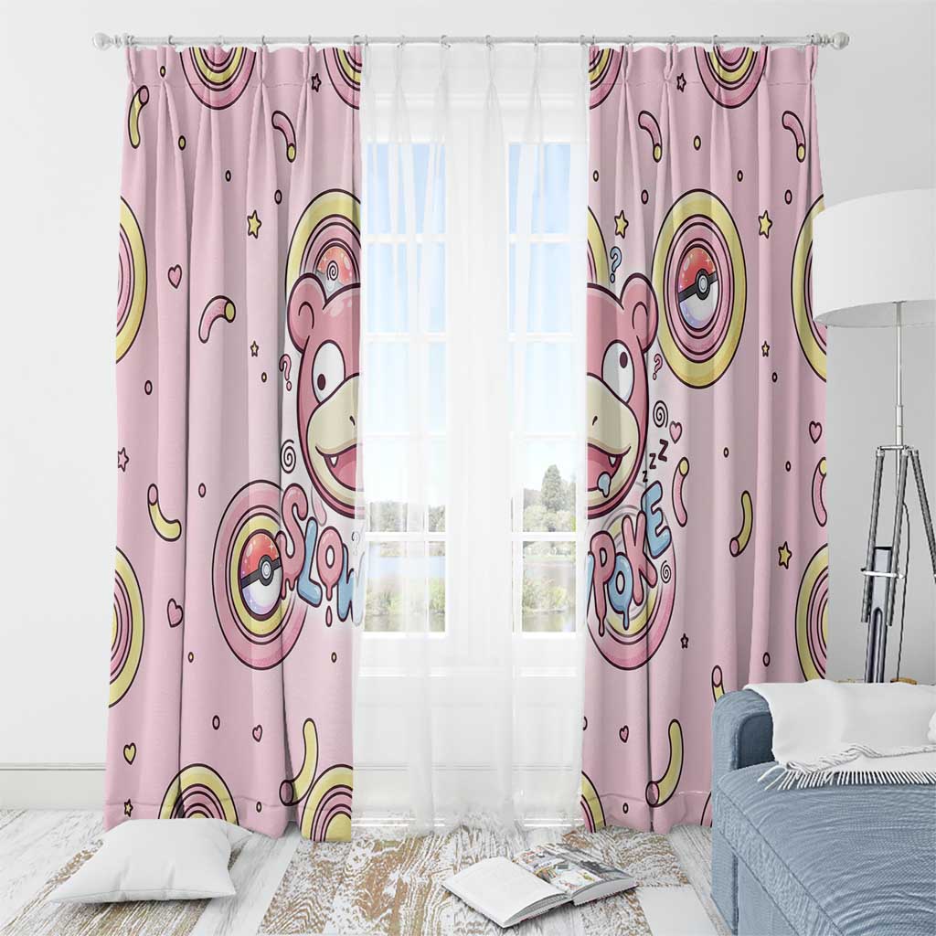 Slowpoke Window Curtain Sleepy Bubblegum Daydream Art