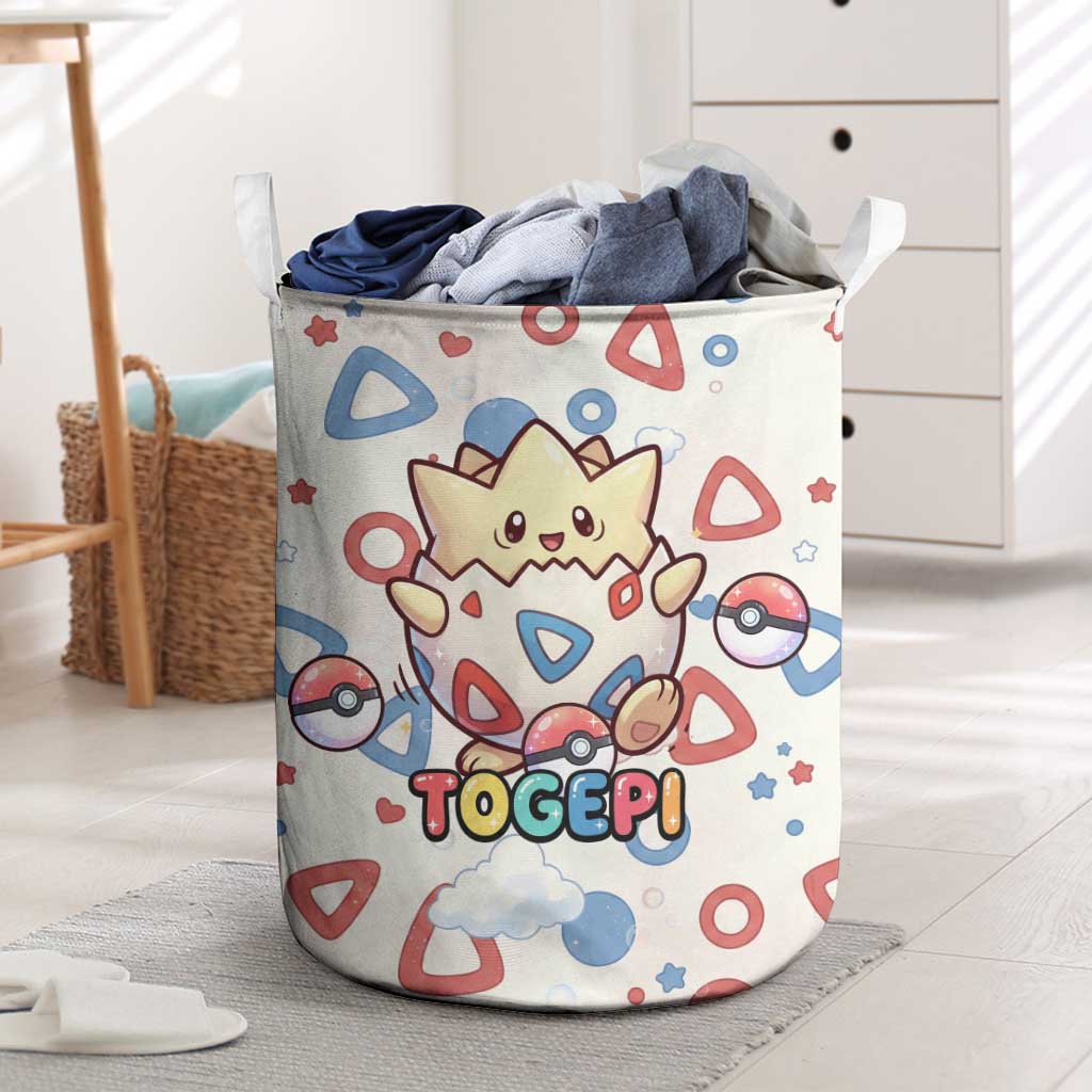Togepi Laundry Basket Joyful Eggshell Whimsy Art