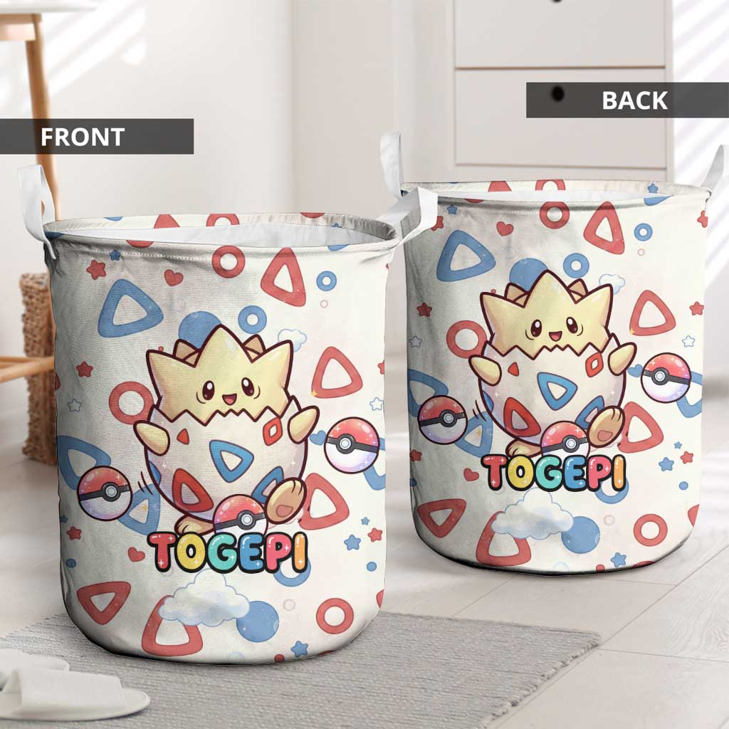 Togepi Laundry Basket Joyful Eggshell Whimsy Art