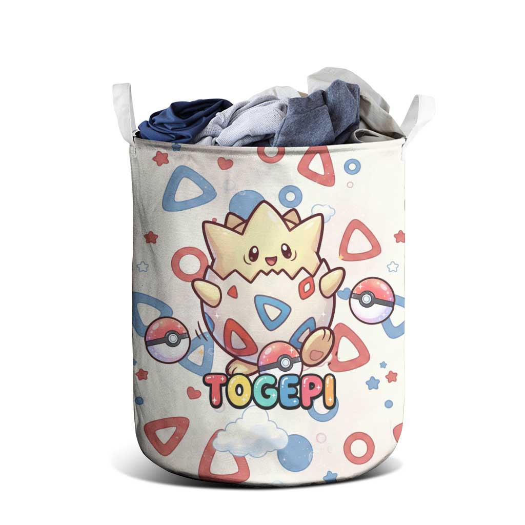 Togepi Laundry Basket Joyful Eggshell Whimsy Art