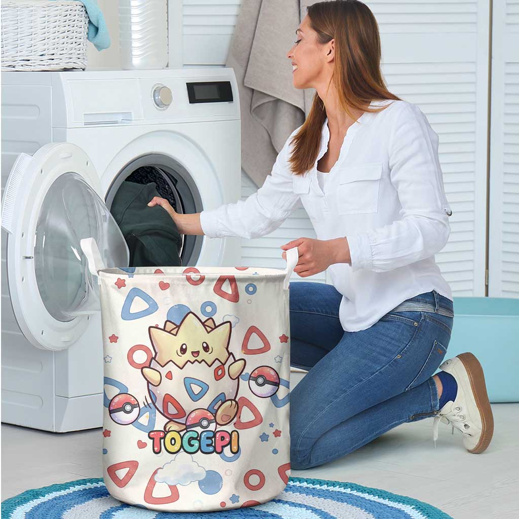 Togepi Laundry Basket Joyful Eggshell Whimsy Art
