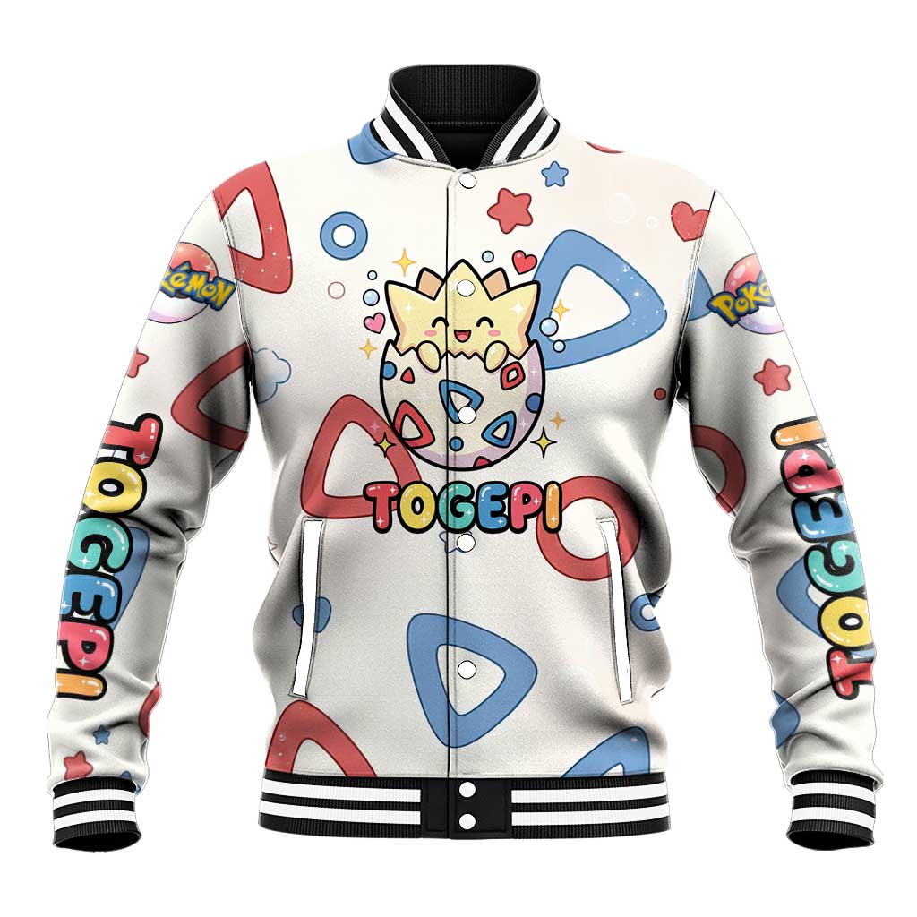 Togepi Baseball Jacket Joyful Eggshell Whimsy Art