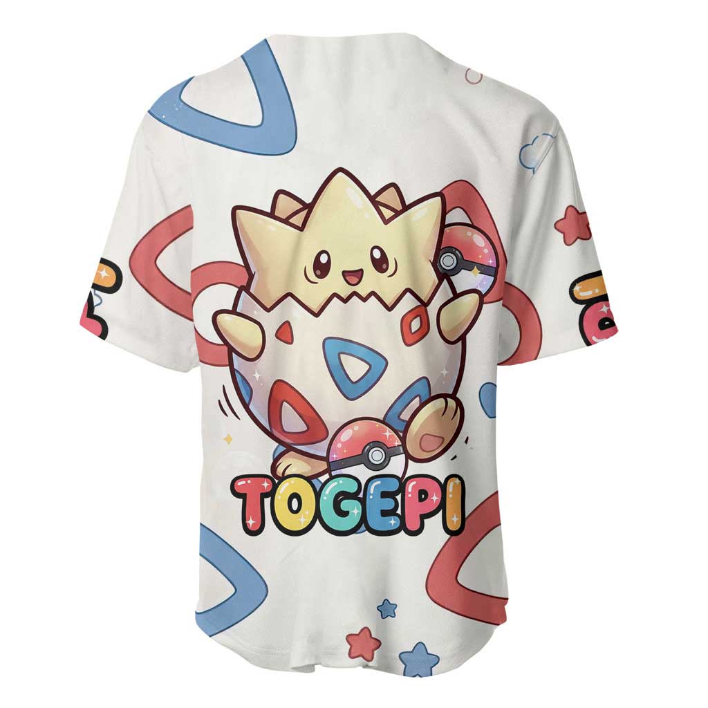Togepi Baseball Jersey Joyful Eggshell Whimsy Art