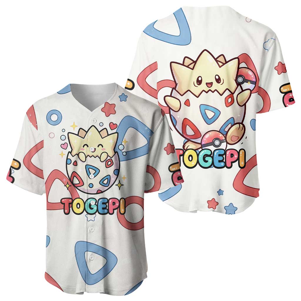 Togepi Baseball Jersey Joyful Eggshell Whimsy Art