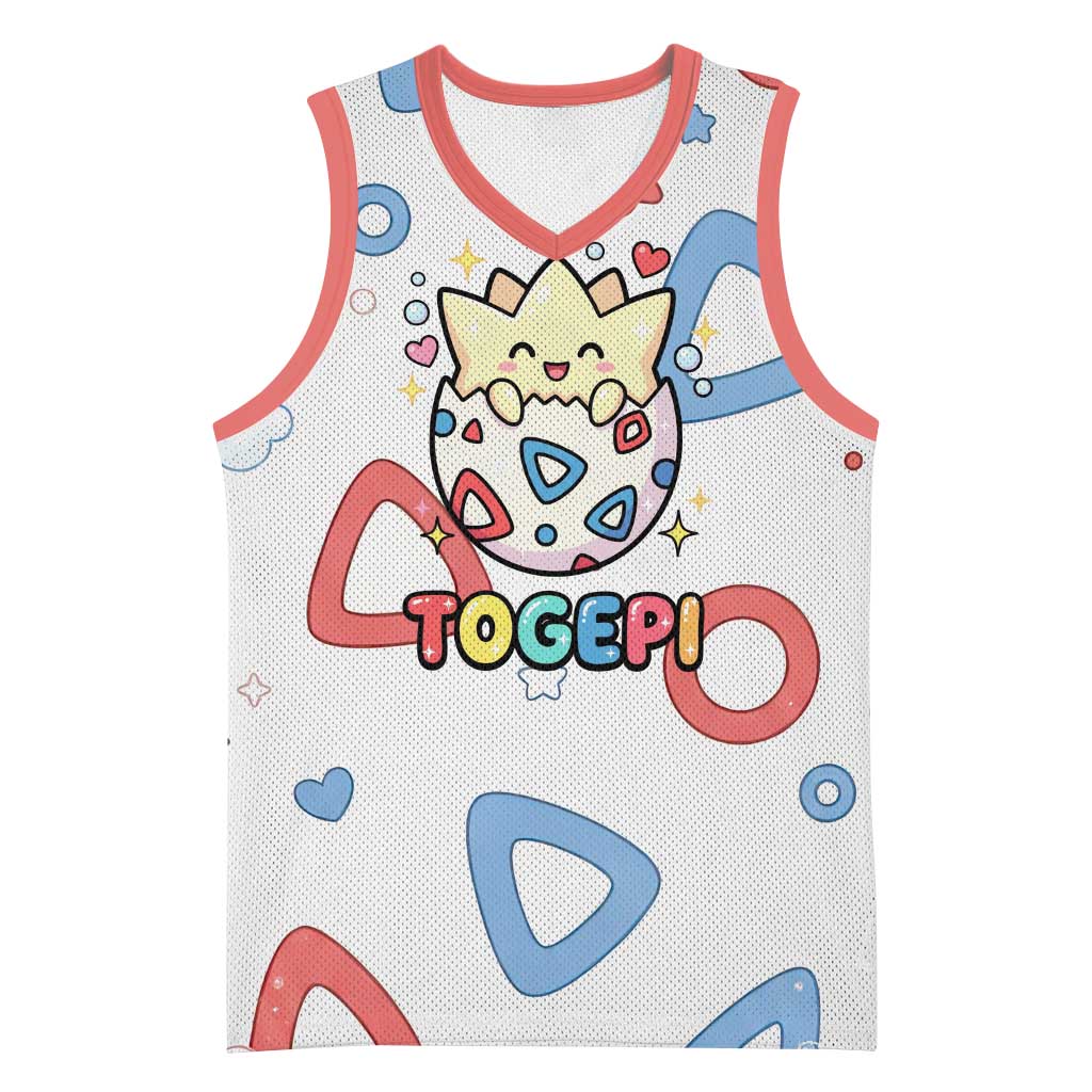 Togepi Basketball Jersey Joyful Eggshell Whimsy Art