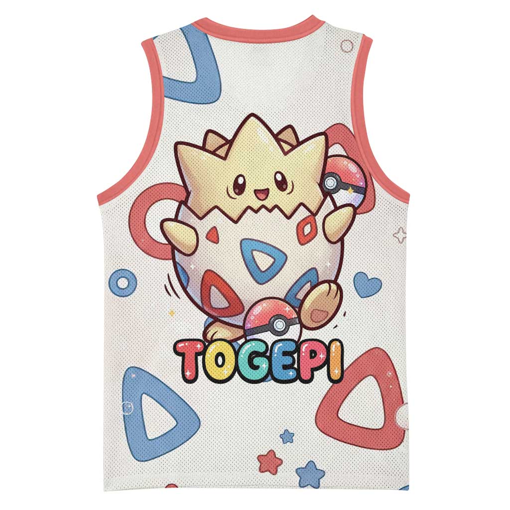 Togepi Basketball Jersey Joyful Eggshell Whimsy Art