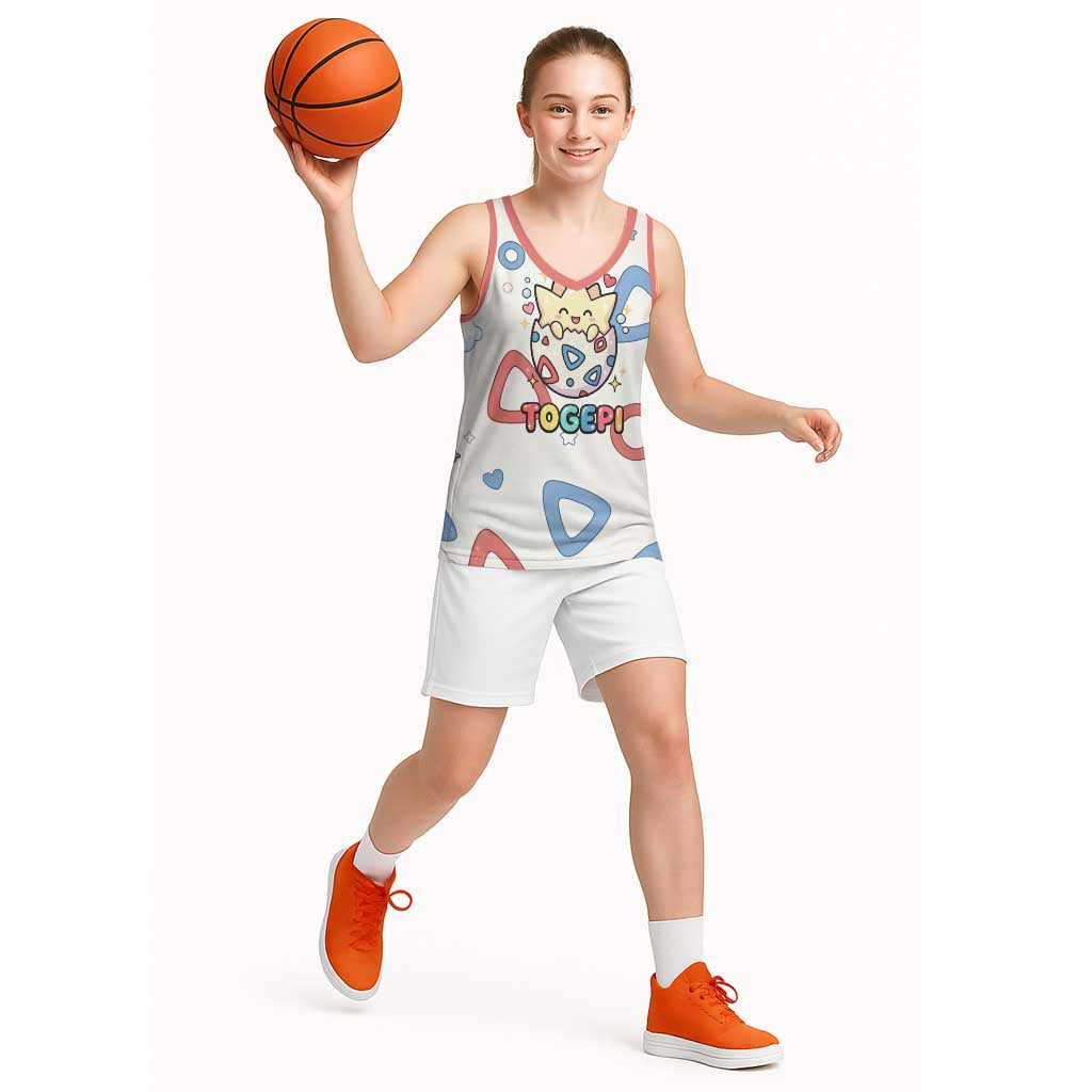 Togepi Basketball Jersey Joyful Eggshell Whimsy Art