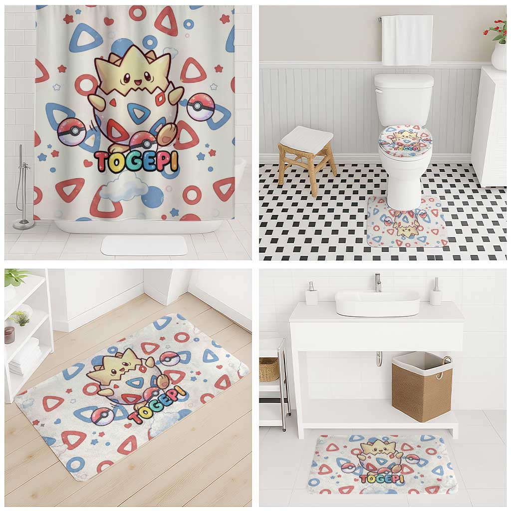 Togepi Bathroom Set Joyful Eggshell Whimsy Art