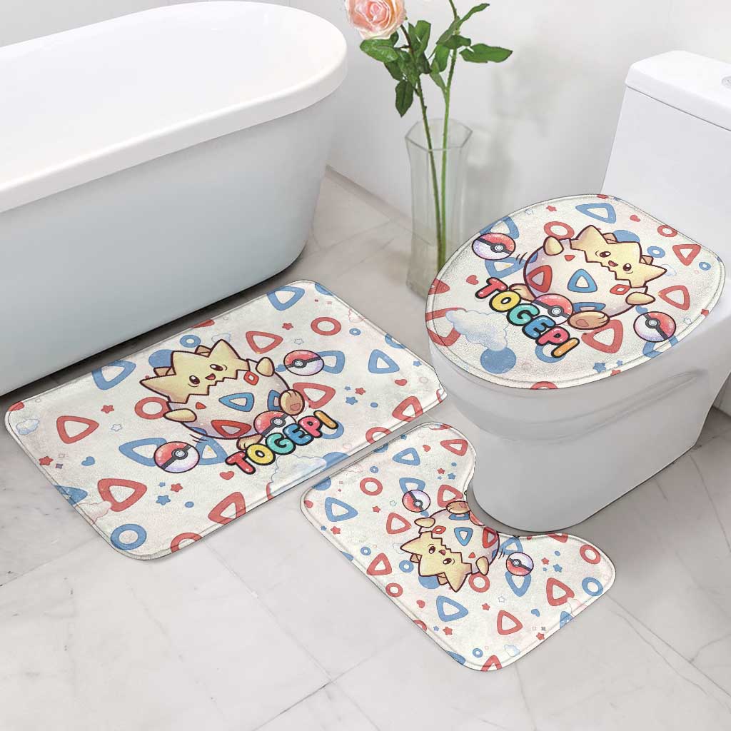 Togepi Bathroom Set Joyful Eggshell Whimsy Art
