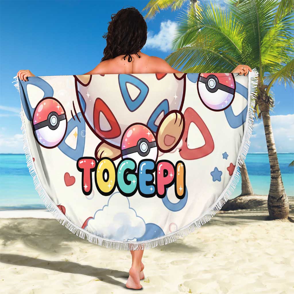 Togepi Beach Blanket Joyful Eggshell Whimsy Art