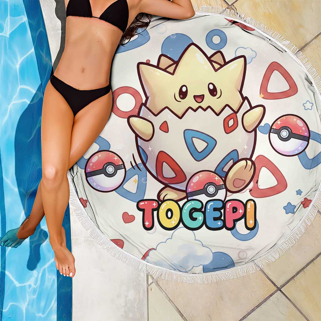 Togepi Beach Blanket Joyful Eggshell Whimsy Art