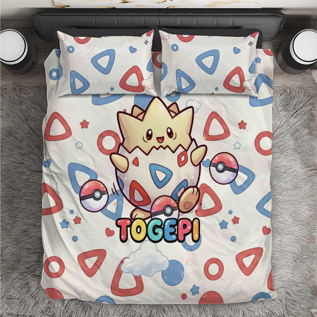 Togepi Bedding Set Joyful Eggshell Whimsy Art