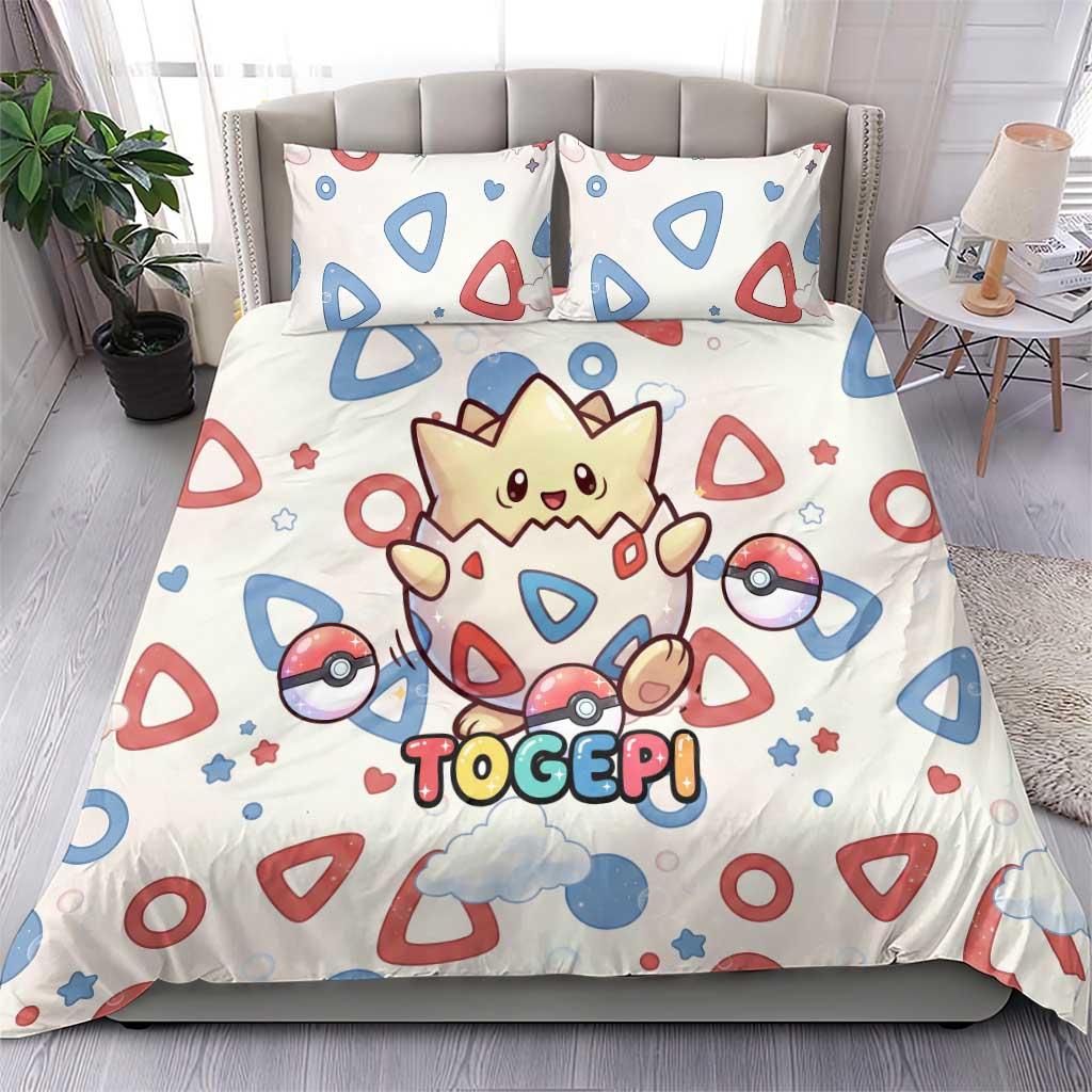 Togepi Bedding Set Joyful Eggshell Whimsy Art