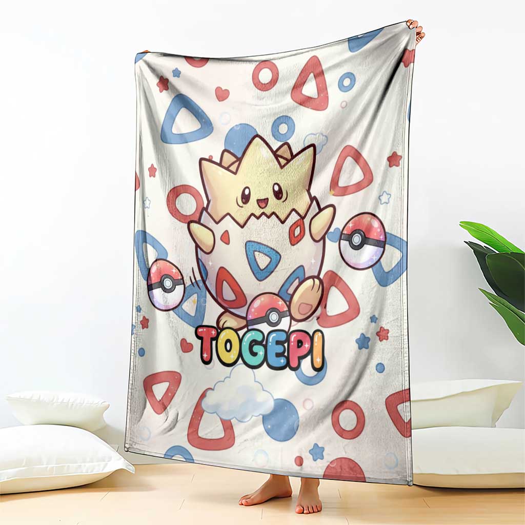 Togepi Blanket Joyful Eggshell Whimsy Art