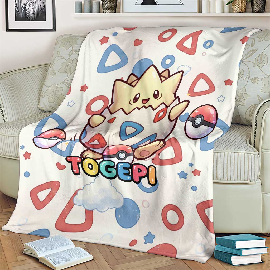 Togepi Blanket Joyful Eggshell Whimsy Art