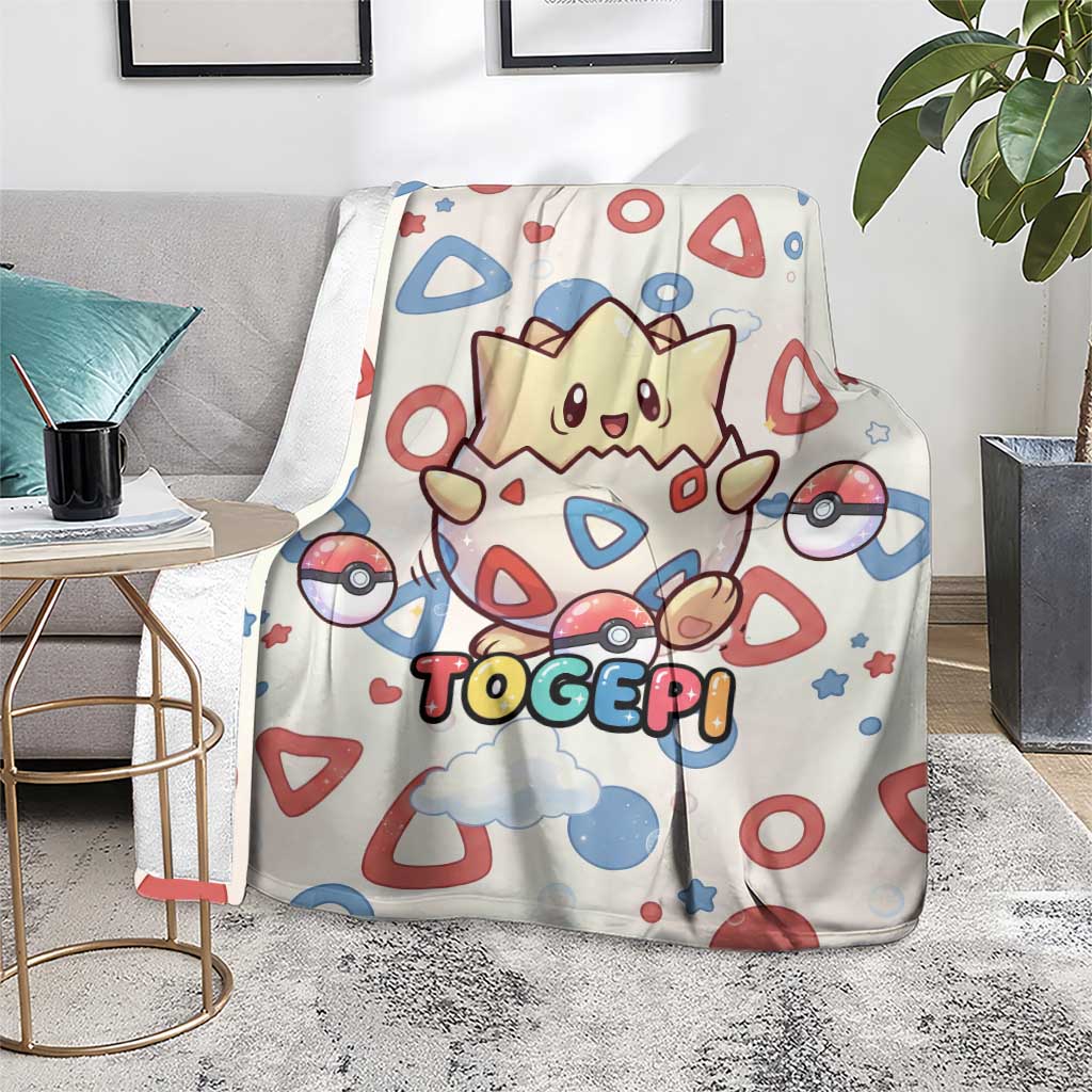 Togepi Blanket Joyful Eggshell Whimsy Art