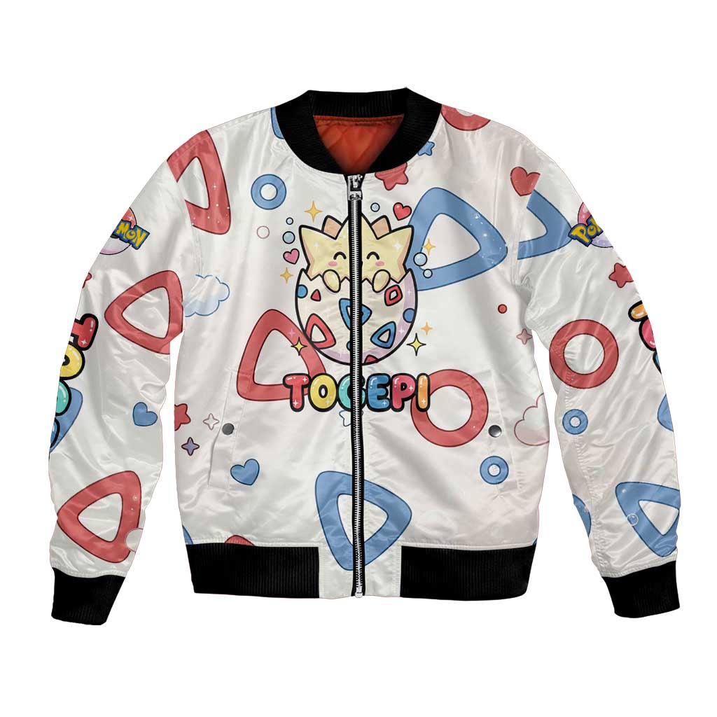 Togepi Bomber Jacket Joyful Eggshell Whimsy Art