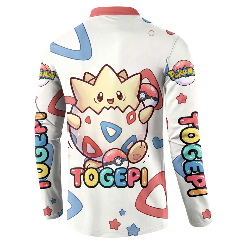 Togepi Button Sweatshirt Joyful Eggshell Whimsy Art