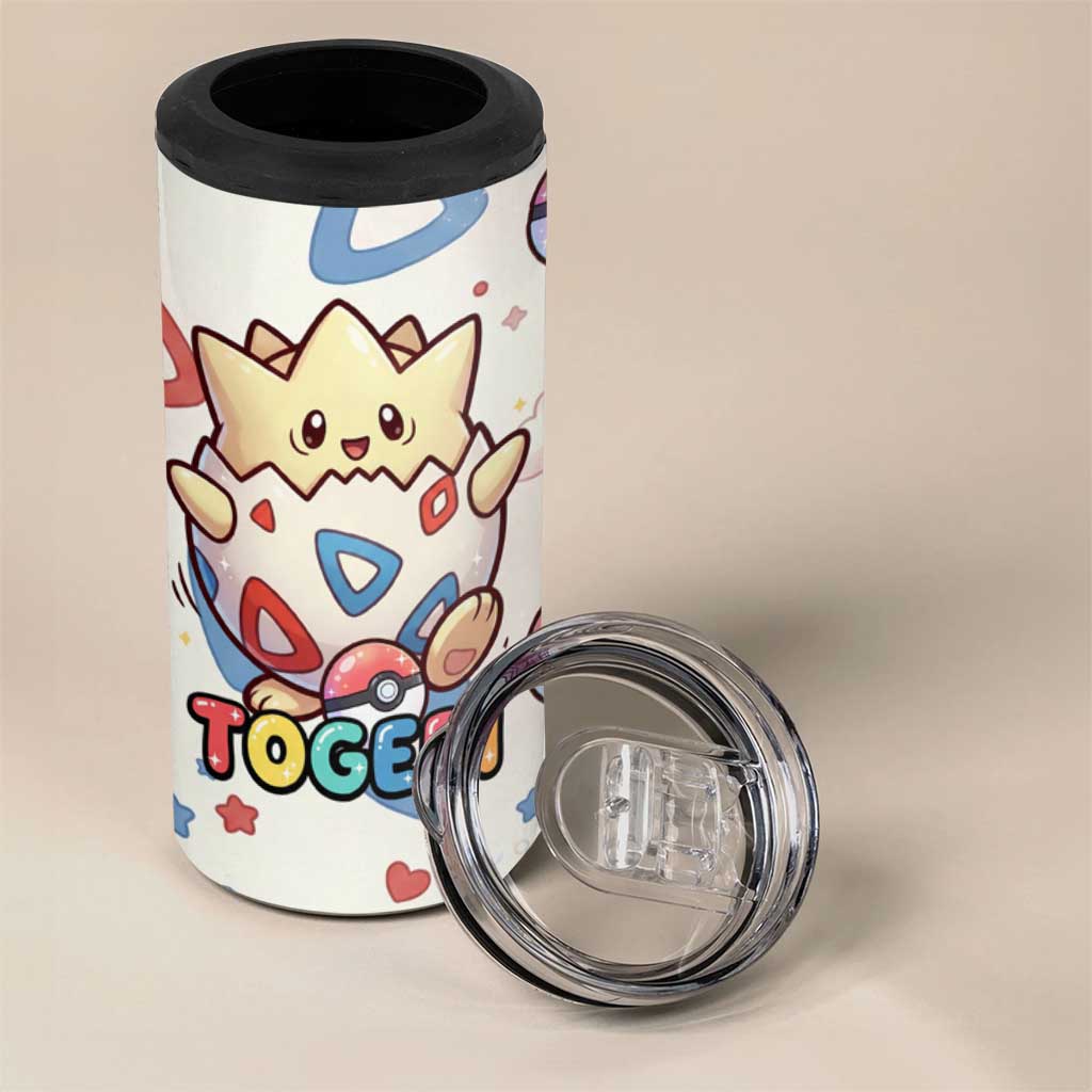 Togepi 4 in 1 Can Cooler Tumbler Joyful Eggshell Whimsy Art
