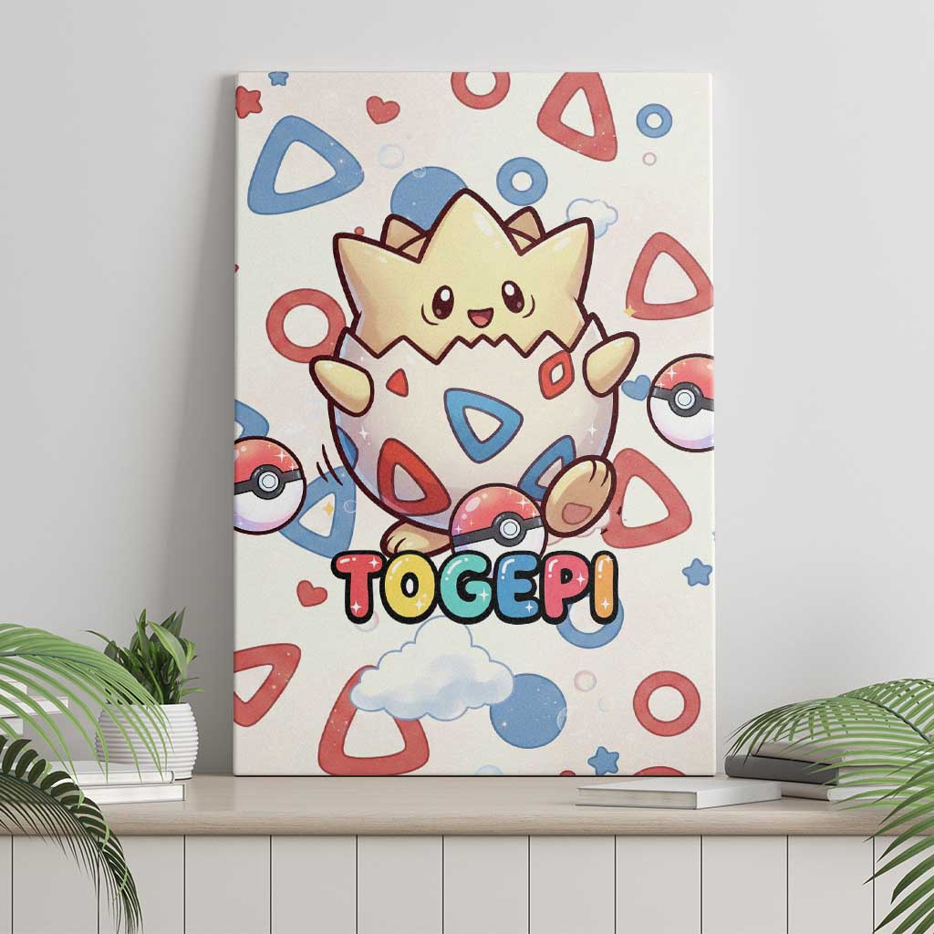 Togepi Canvas Wall Art Joyful Eggshell Whimsy Art