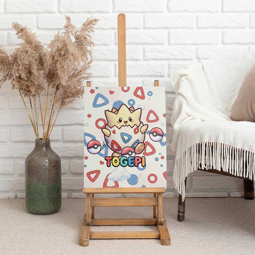 Togepi Canvas Wall Art Joyful Eggshell Whimsy Art