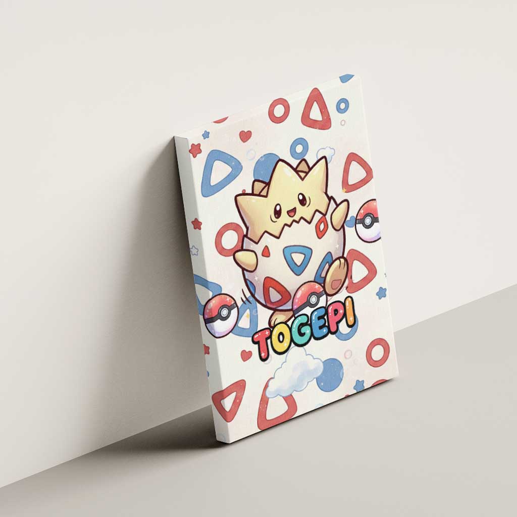Togepi Canvas Wall Art Joyful Eggshell Whimsy Art