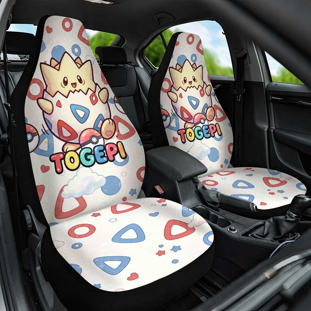 Togepi Car Seat Cover Joyful Eggshell Whimsy Art