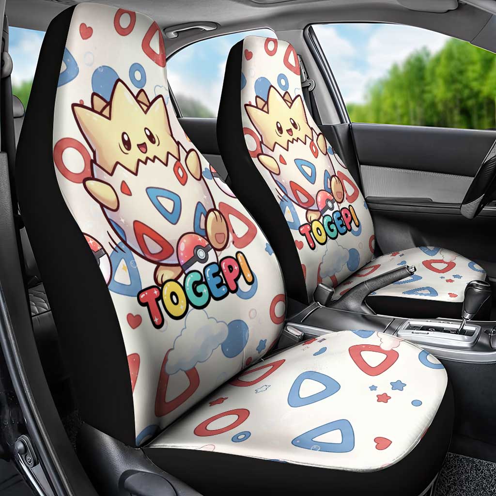 Togepi Car Seat Cover Joyful Eggshell Whimsy Art
