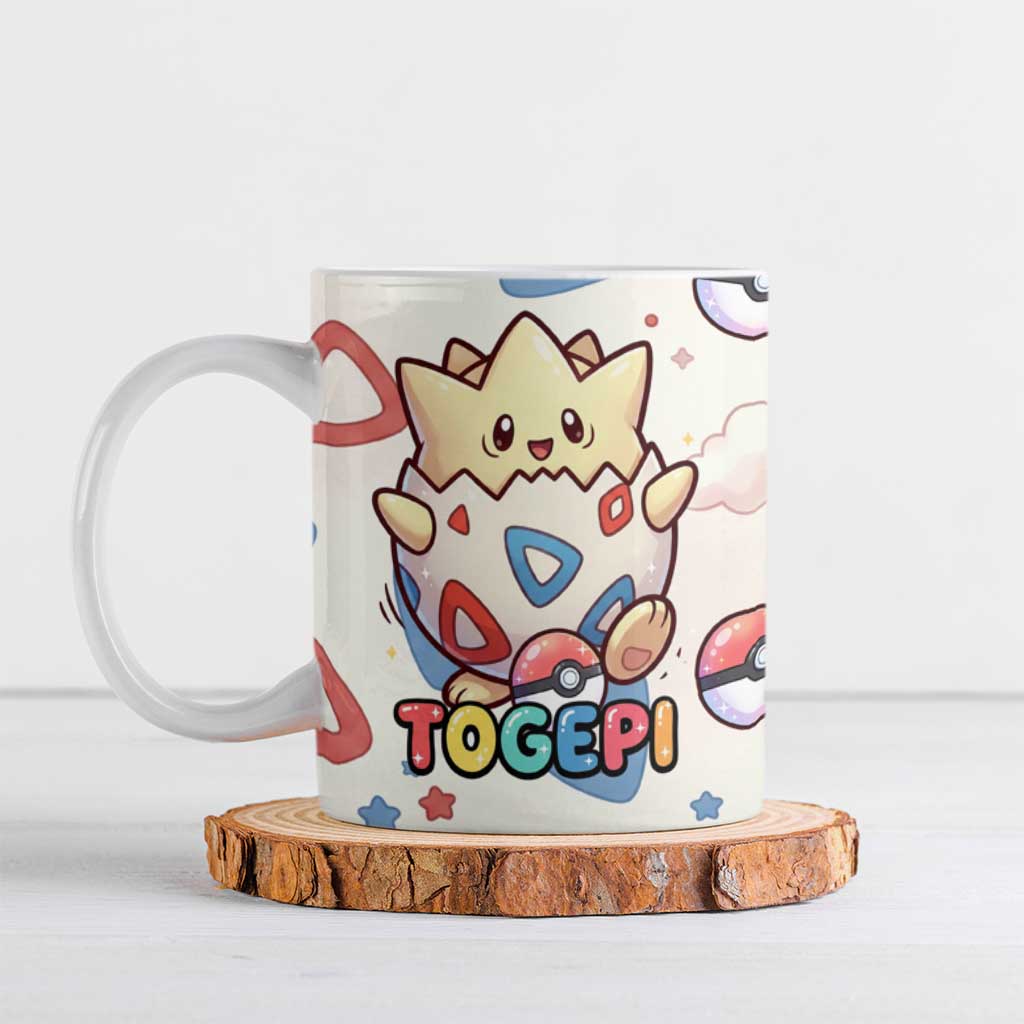 Togepi Ceramic Mug Joyful Eggshell Whimsy Art