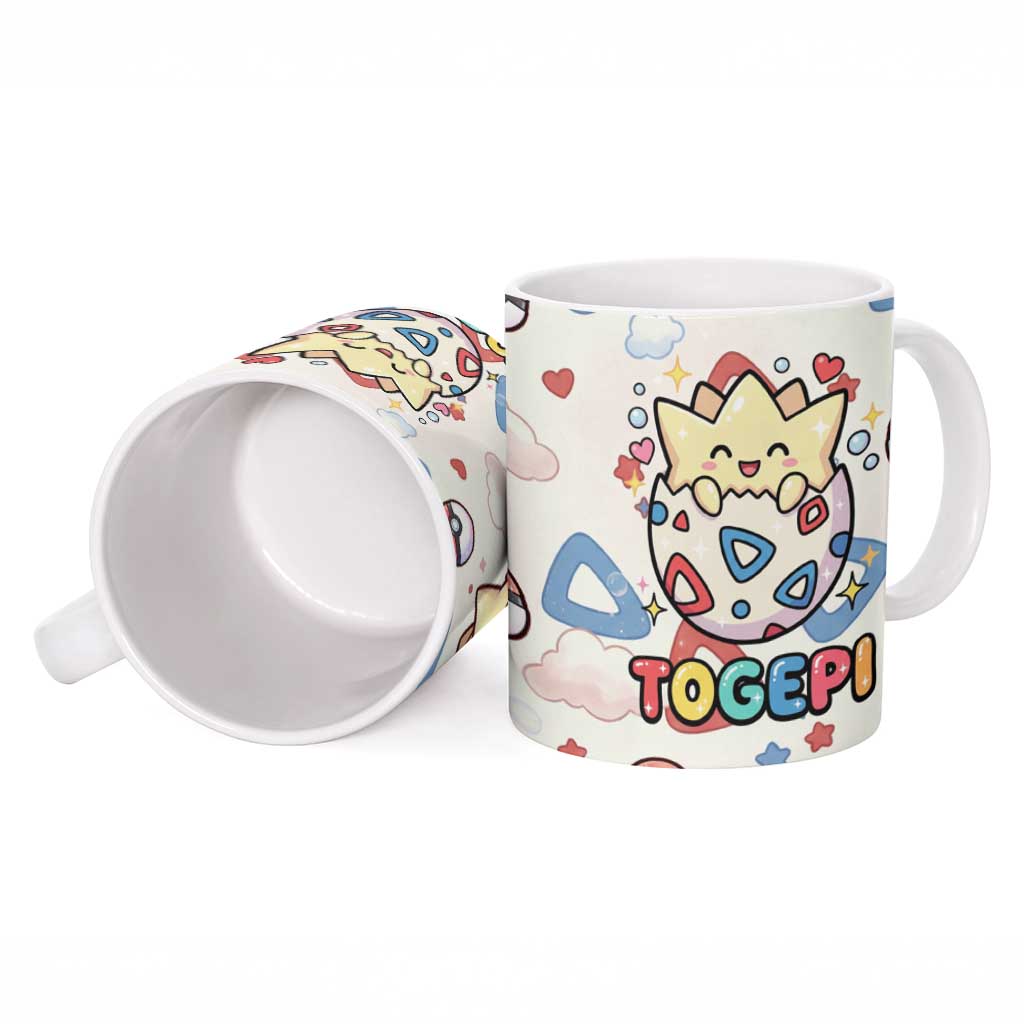 Togepi Ceramic Mug Joyful Eggshell Whimsy Art