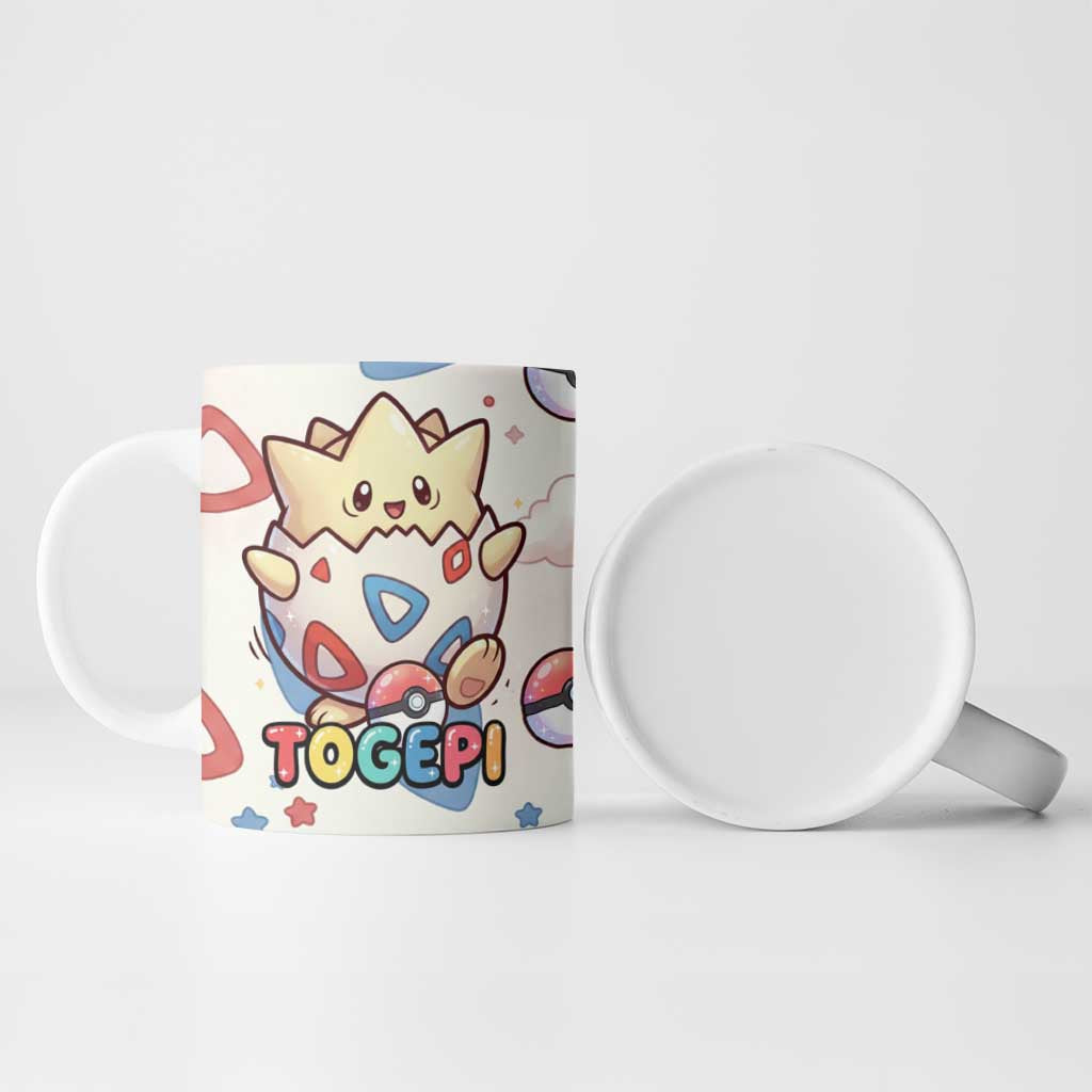 Togepi Ceramic Mug Joyful Eggshell Whimsy Art