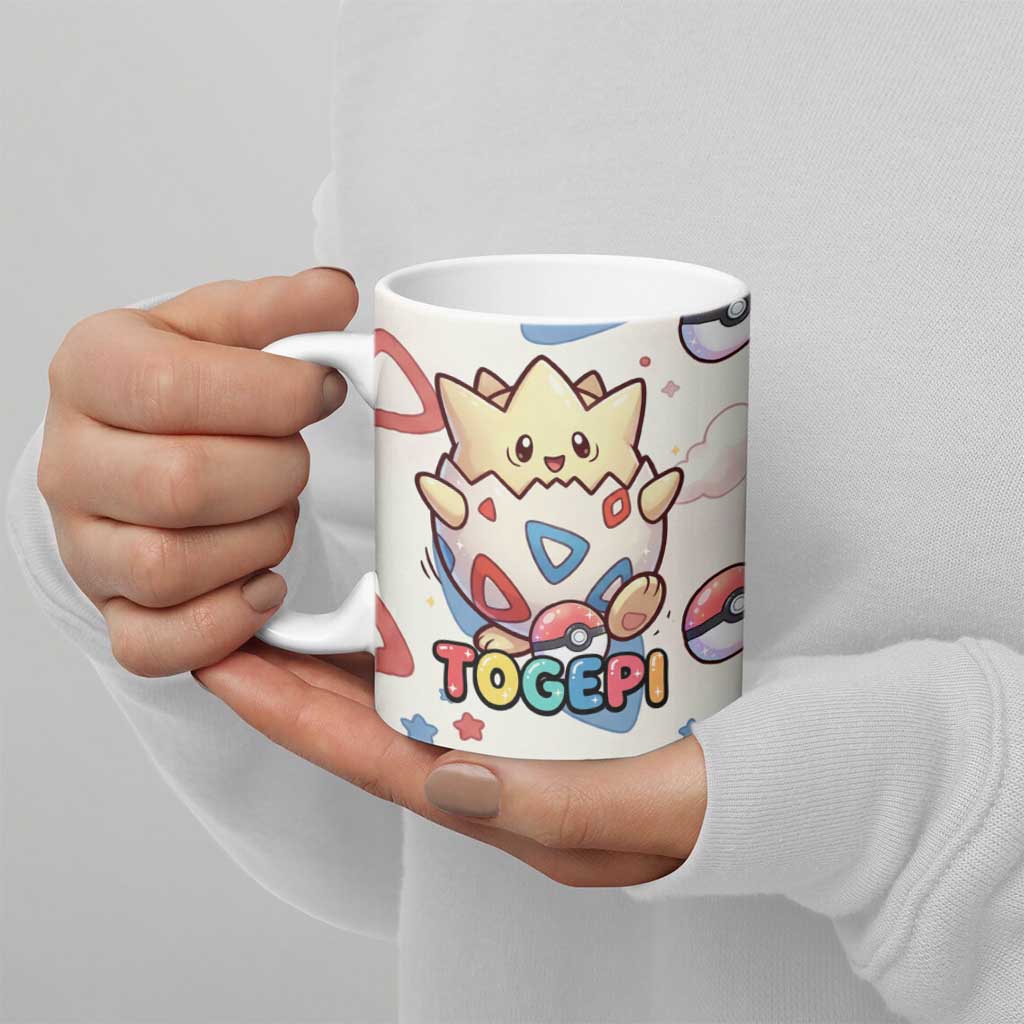 Togepi Ceramic Mug Joyful Eggshell Whimsy Art