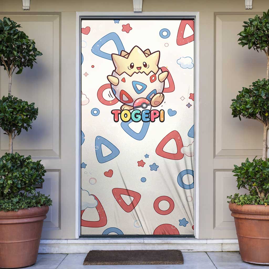 Togepi Door Cover Joyful Eggshell Whimsy Art