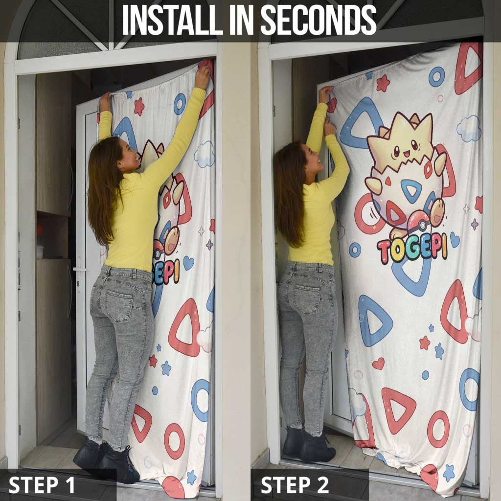 Togepi Door Cover Joyful Eggshell Whimsy Art
