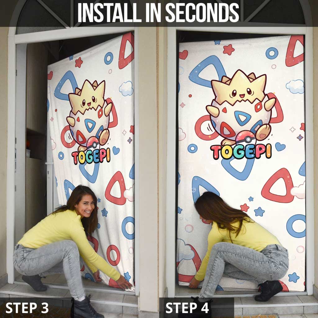 Togepi Door Cover Joyful Eggshell Whimsy Art