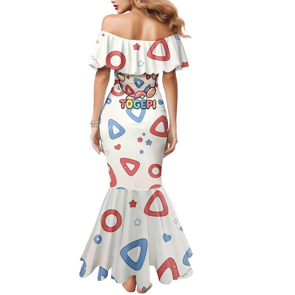 Togepi Family Matching Mermaid Dress and Hawaiian Shirt Joyful Eggshell Whimsy Art