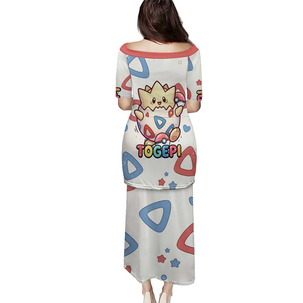 Togepi Family Matching Puletasi and Hawaiian Shirt Joyful Eggshell Whimsy Art