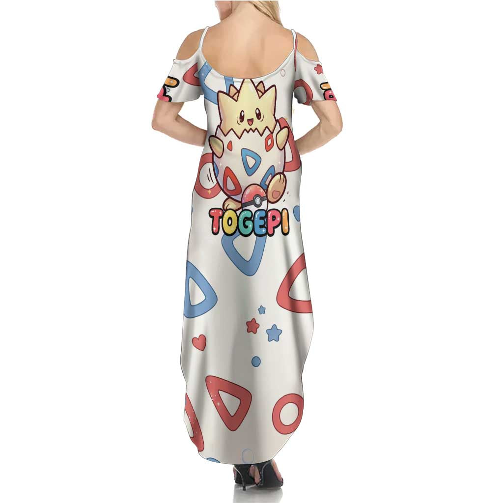 Togepi Family Matching Summer Maxi Dress and Hawaiian Shirt Joyful Eggshell Whimsy Art