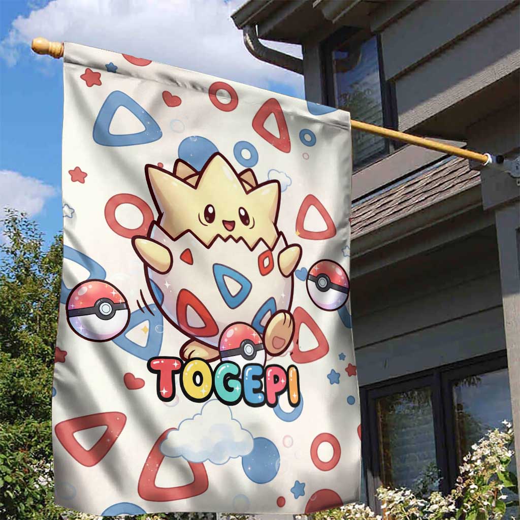 Togepi Garden Flag Joyful Eggshell Whimsy Art