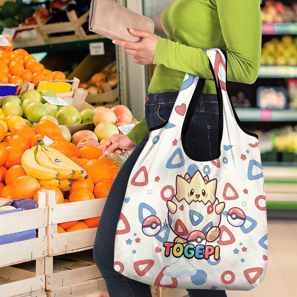 Togepi Grocery Bag Joyful Eggshell Whimsy Art