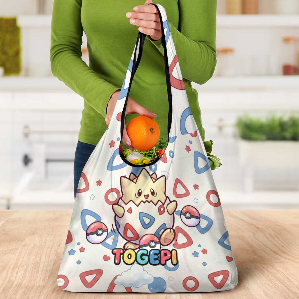Togepi Grocery Bag Joyful Eggshell Whimsy Art