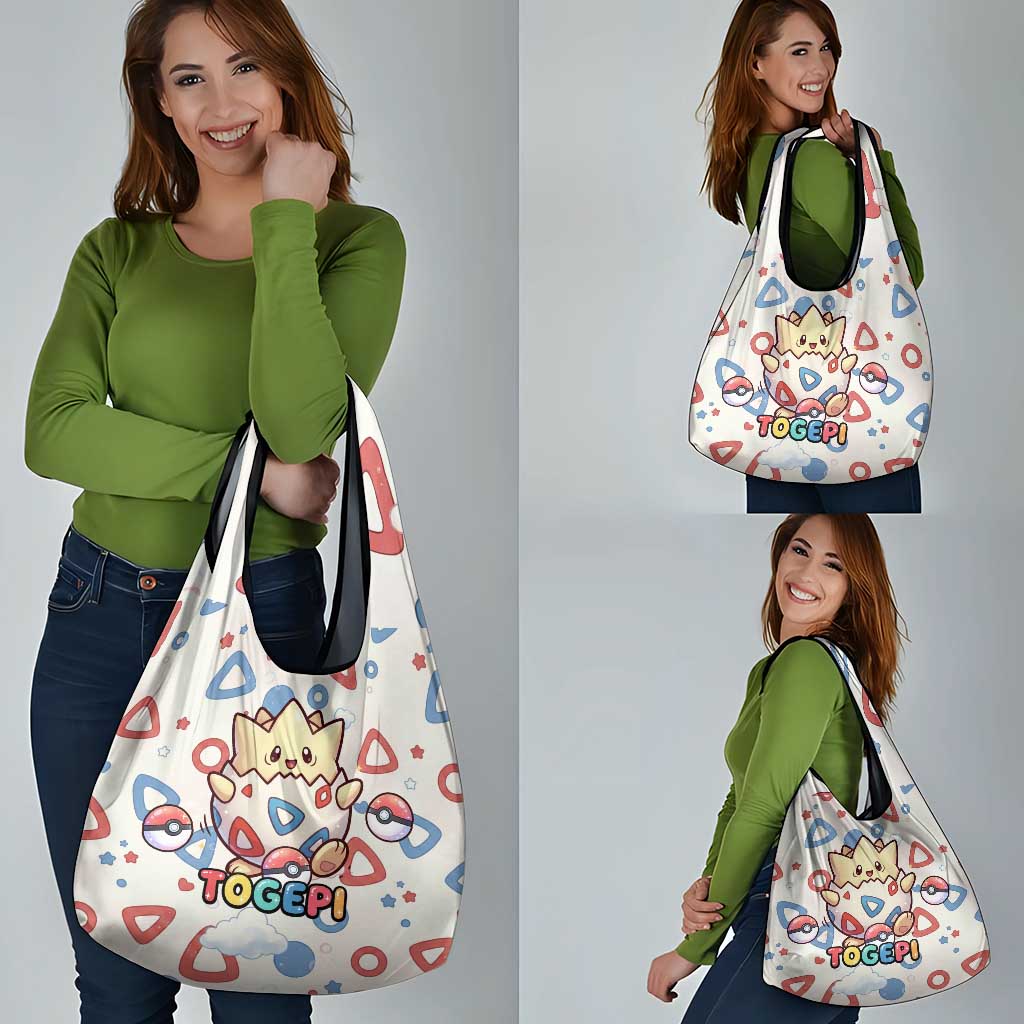 Togepi Grocery Bag Joyful Eggshell Whimsy Art