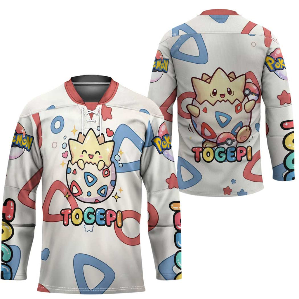 Togepi Hockey Jersey Joyful Eggshell Whimsy Art