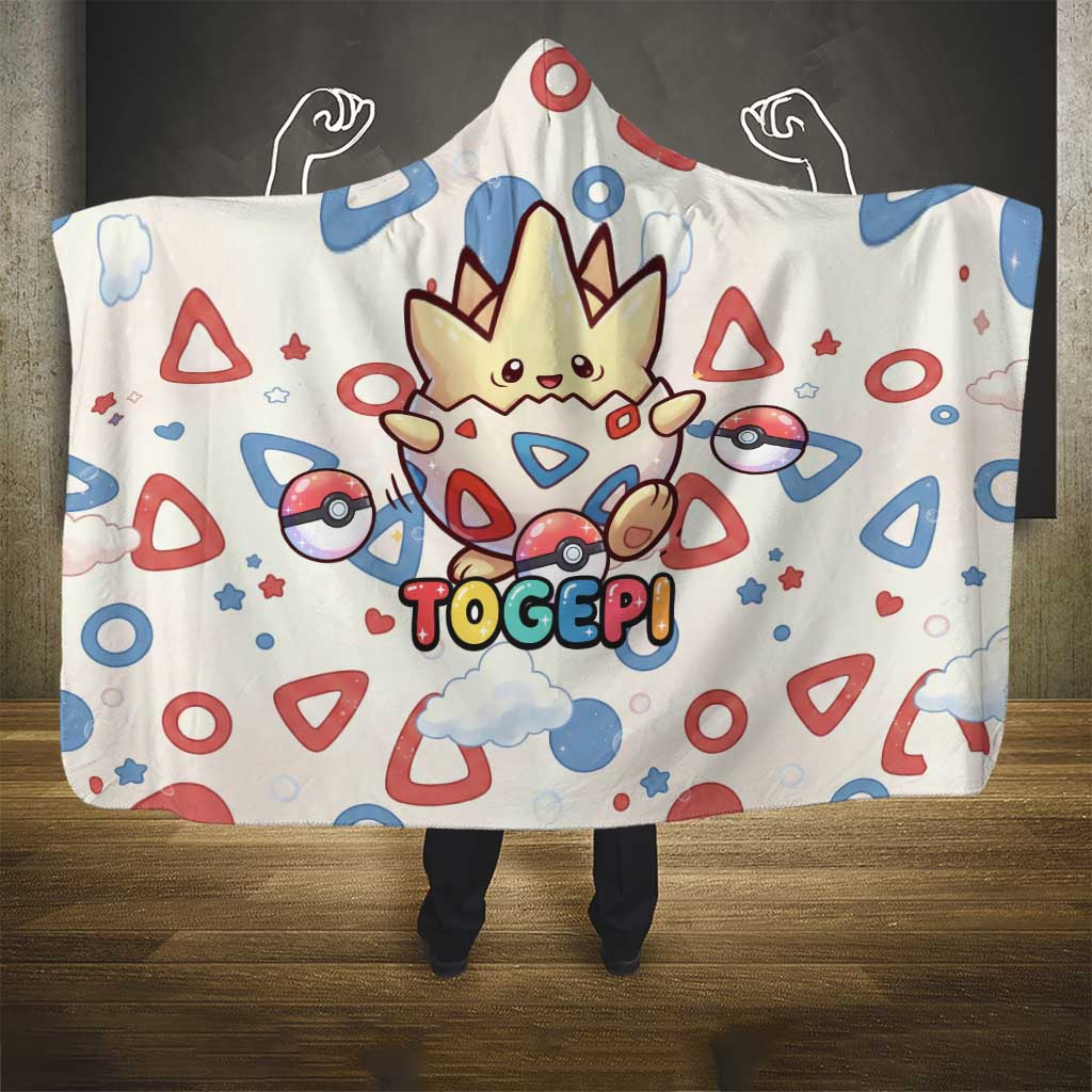 Togepi Hooded Blanket Joyful Eggshell Whimsy Art